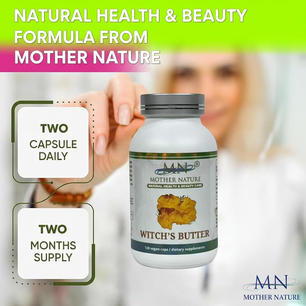 MN Mother Nature Witch's Butter Mushroom Supplement 1000mg - 120 Capsules - image 3