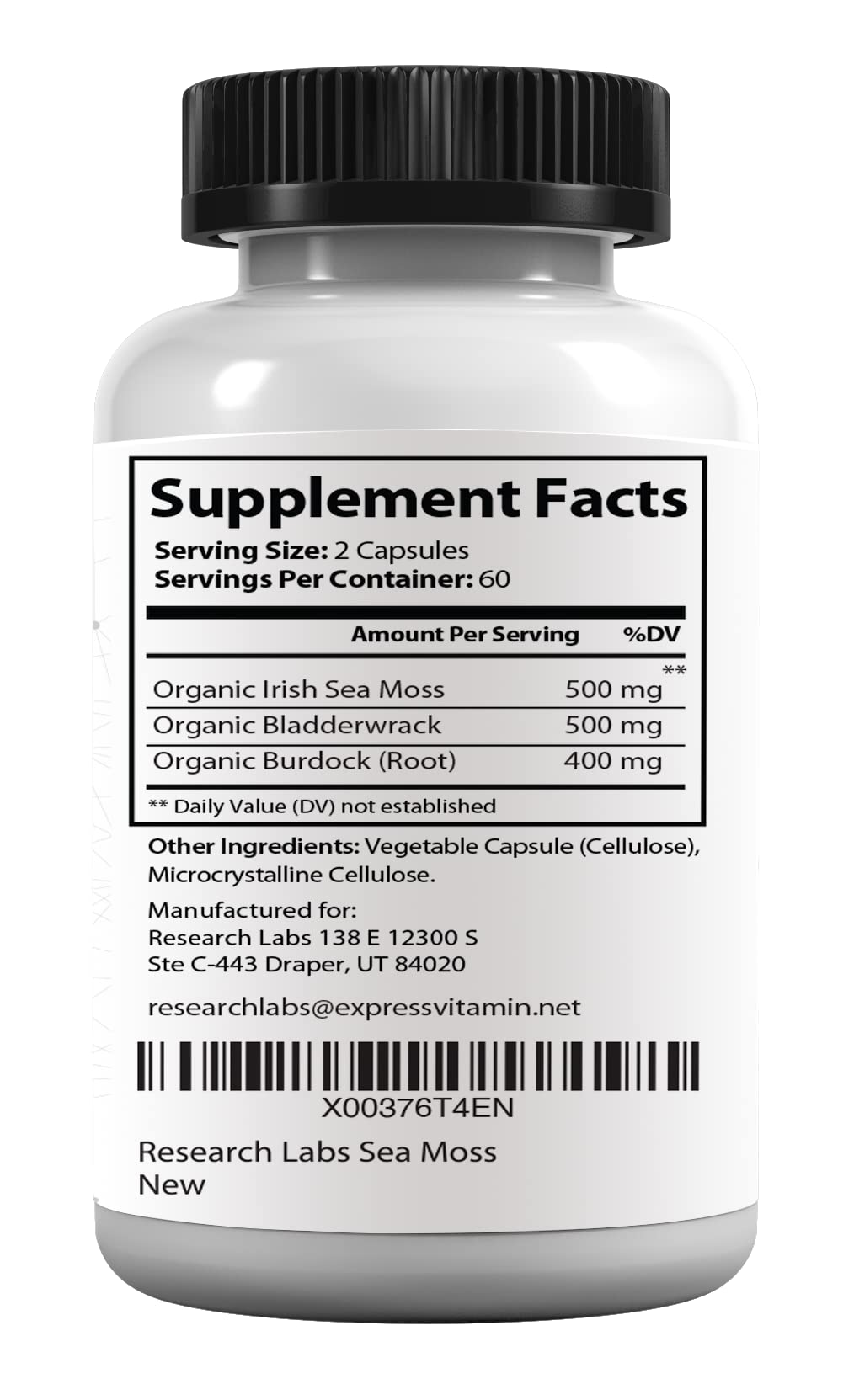 Research Labs 2 Fer 1 Ad Organic Irish Sea Moss Capsules
