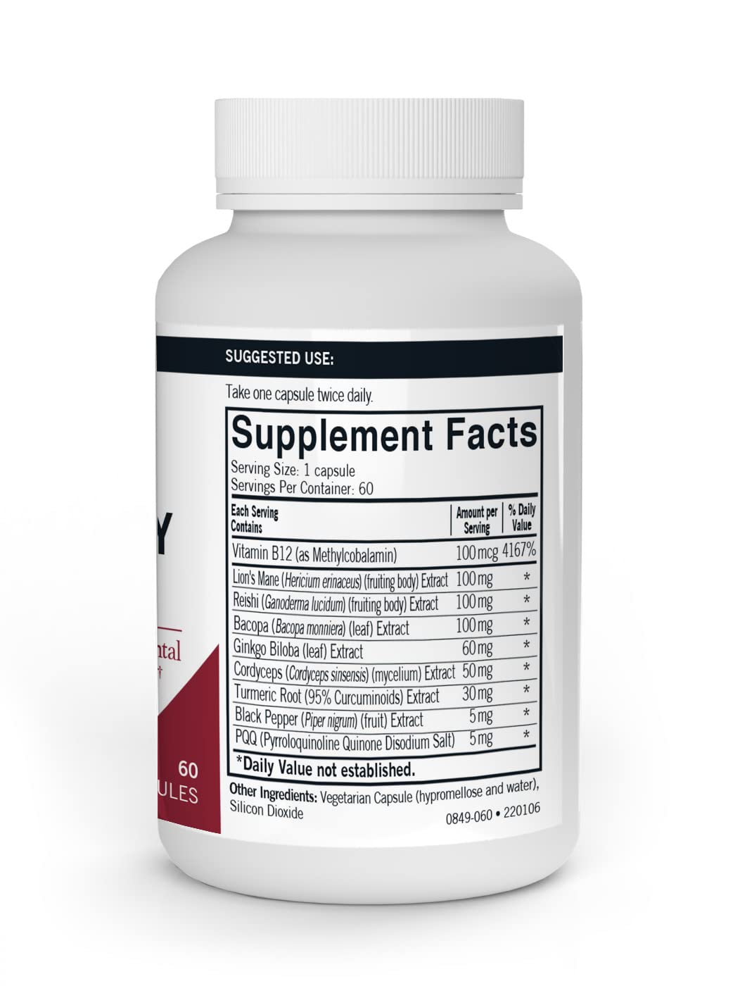 Kirkman Mushroom Mental Clarity & Focus - 60 Capsules - image 2