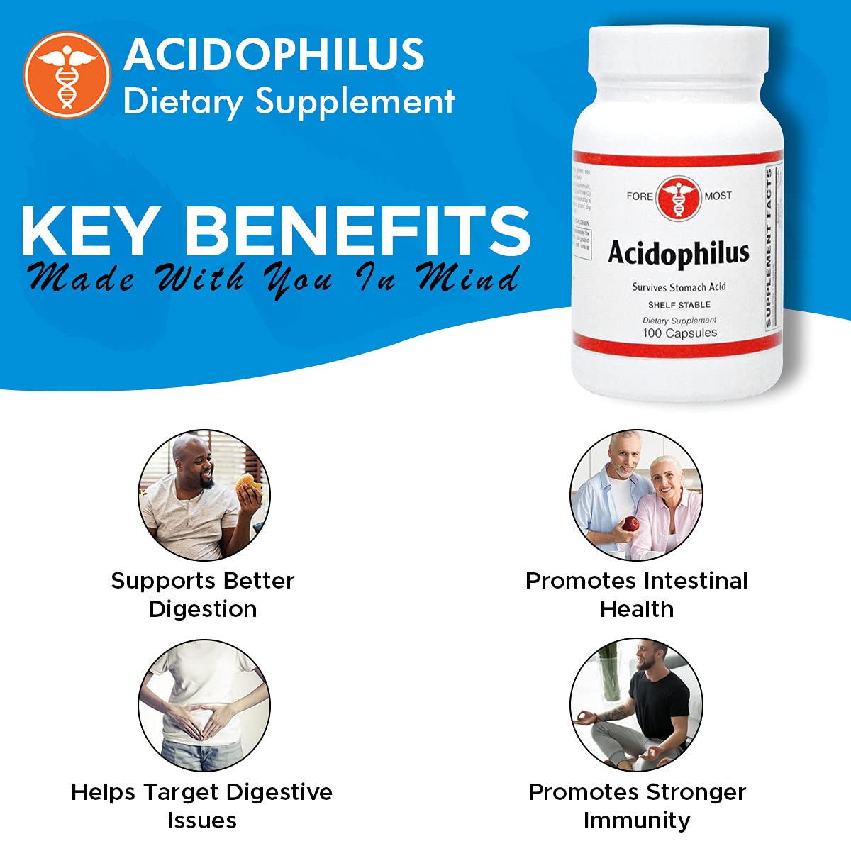 Holistic Health Acidophilus Probiotic Capsules - 100 Capsules - image 7