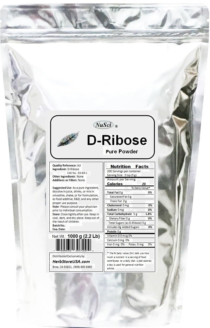 NuSci Pure D-Ribose Powder AJI92 Quality Standard