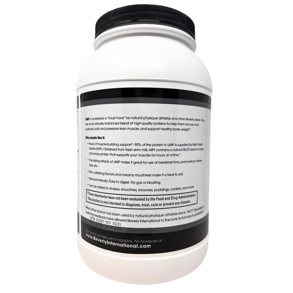 Beverly International UMP Protein Powder, Angel Food Cake - 32.8 oz - image 3