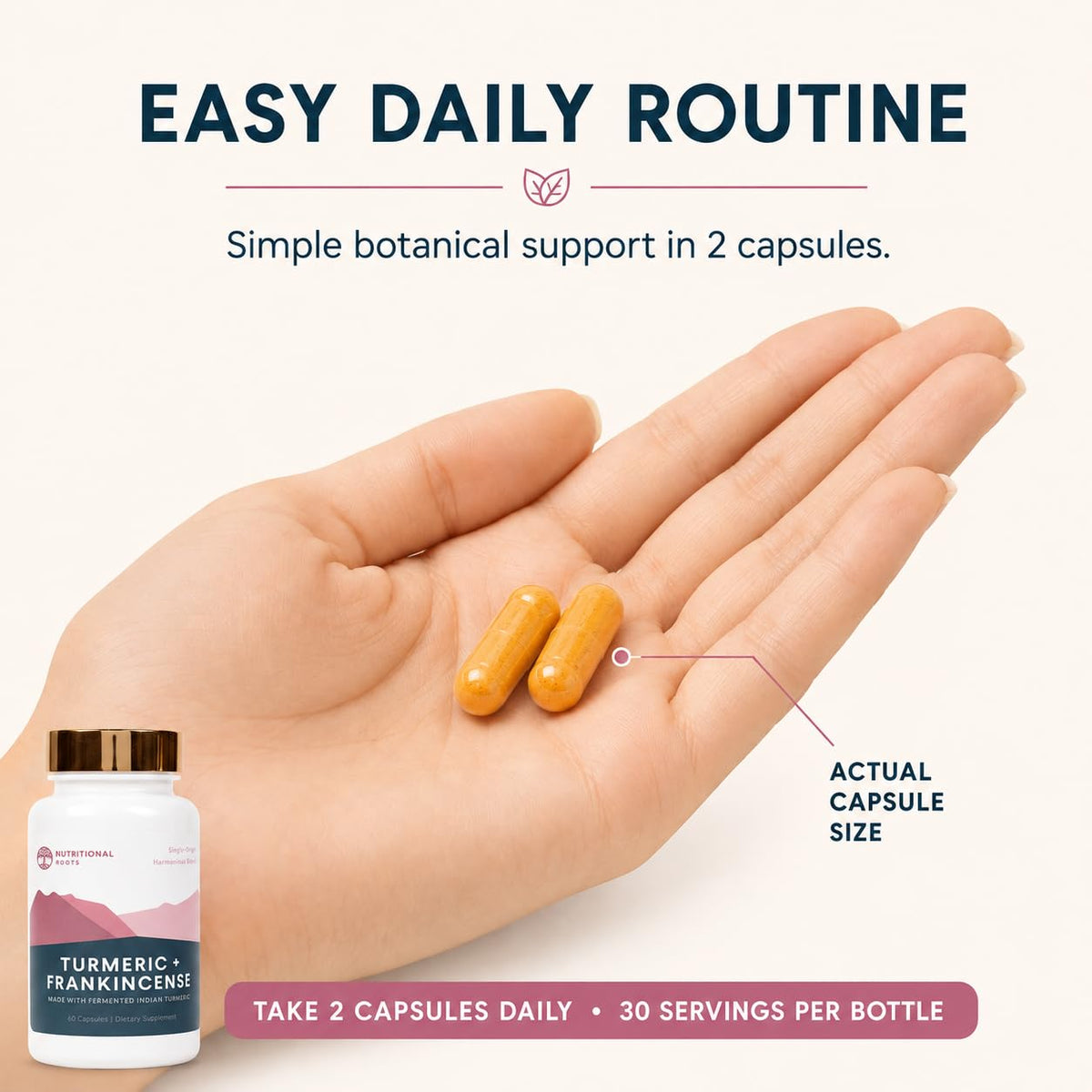 Nutritional Roots Turmeric Curcumin Boswellia Joint Support - 60 Capsules - image 2