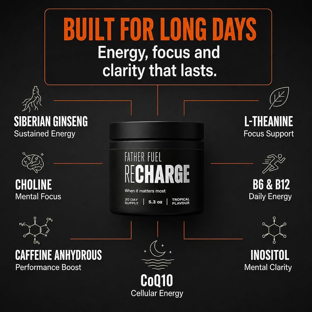 Father Fuel Energy Drink Powder Mix for Men - 30 Servings - image 4