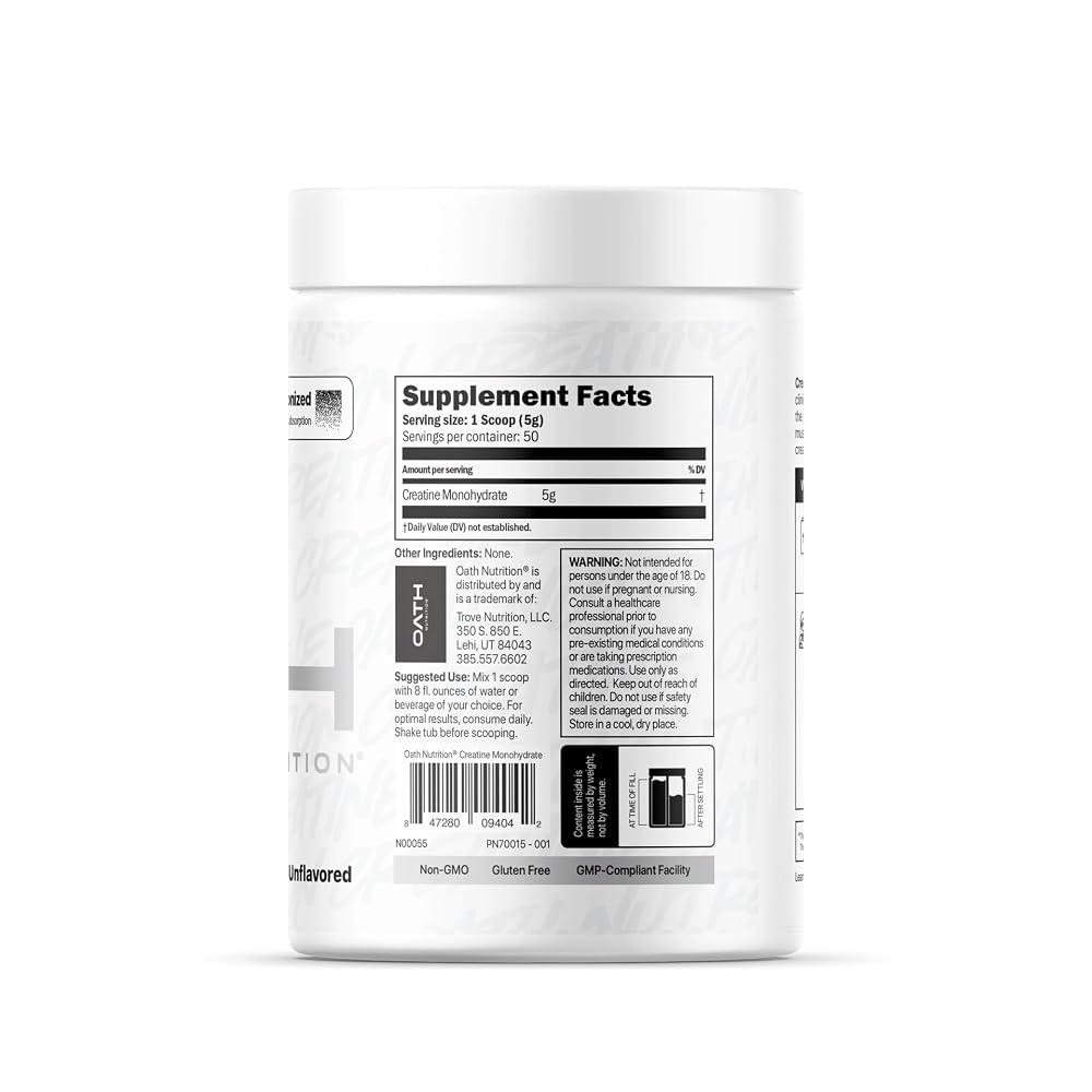 OATH NUTRITION Ultra Micronized Creatine Monohydrate Powder - 50 Servings - image 3