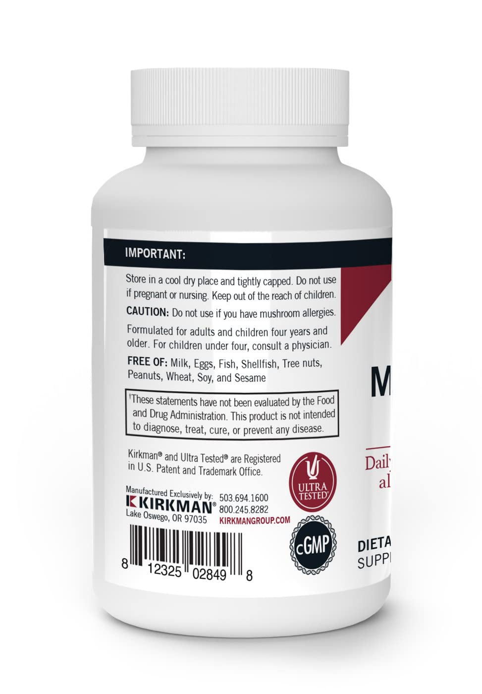 Kirkman Mushroom Mental Clarity & Focus - 60 Capsules - image 3