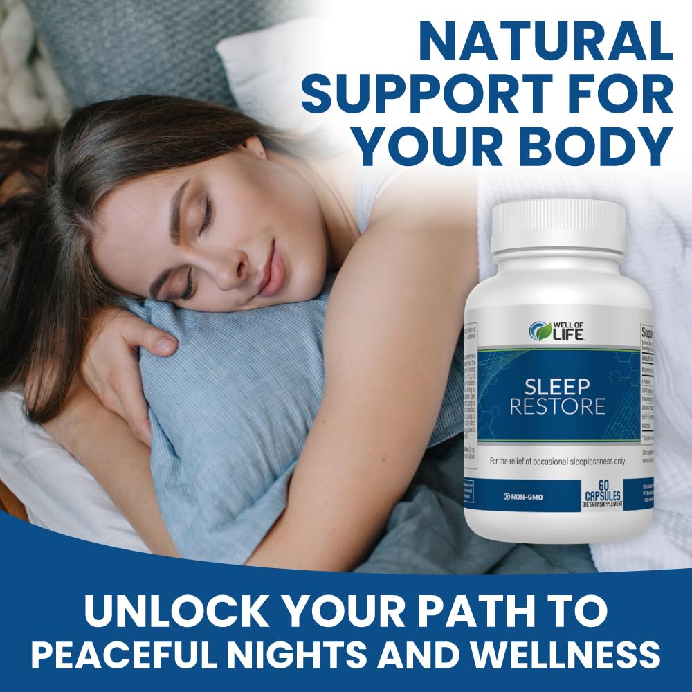 Well of Life Sleep Support Supplement with Melatonin - 60 Vegan Capsules - image 2