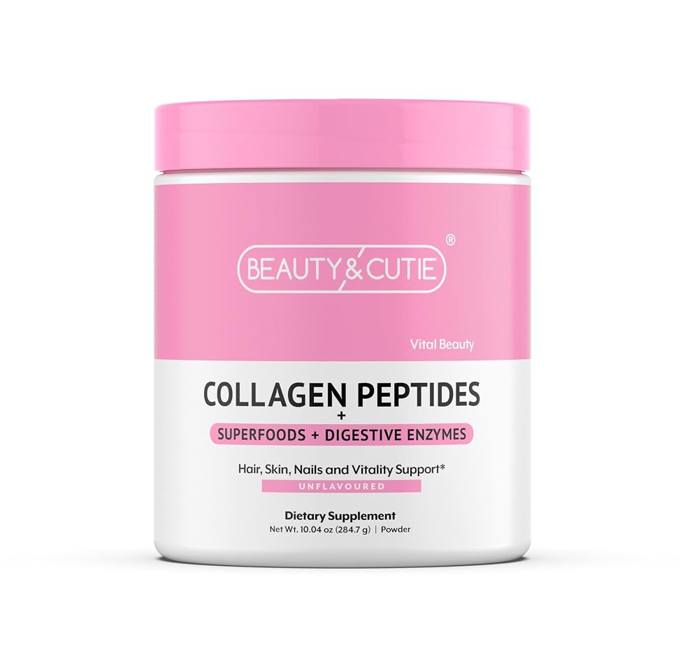 BEAUTY AND CUTIE Collagen Peptides with Superfoods Powder - 10.04 oz