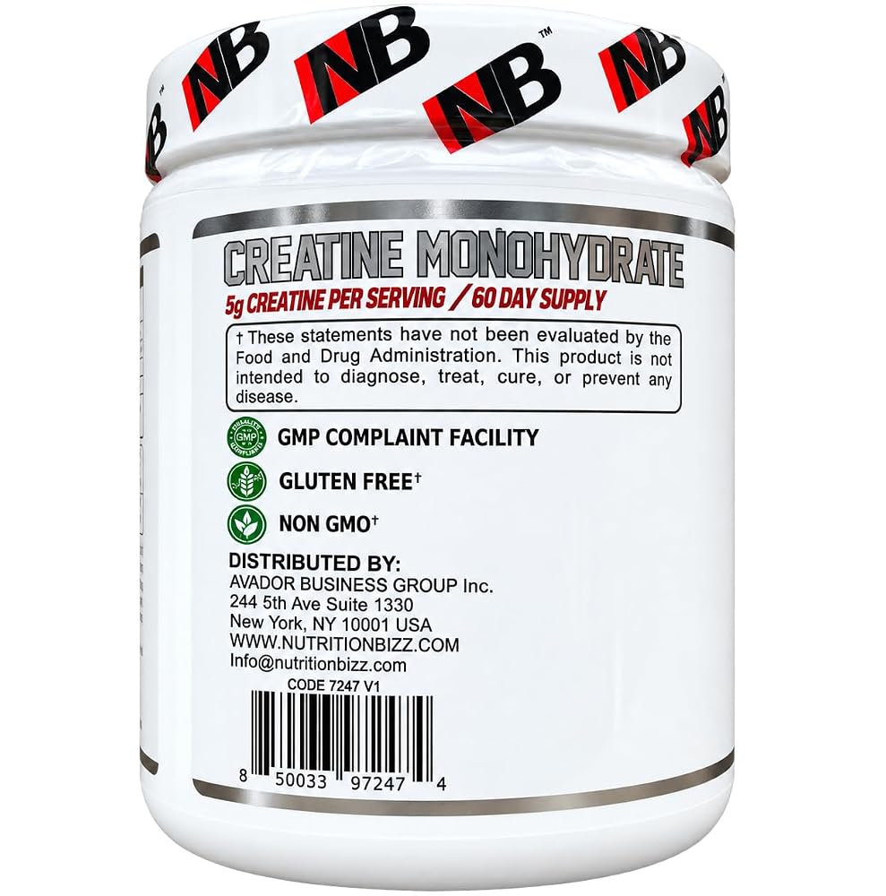 NutritionBizz Creatine Monohydrate Powder Micronized - 60 Servings - image 4