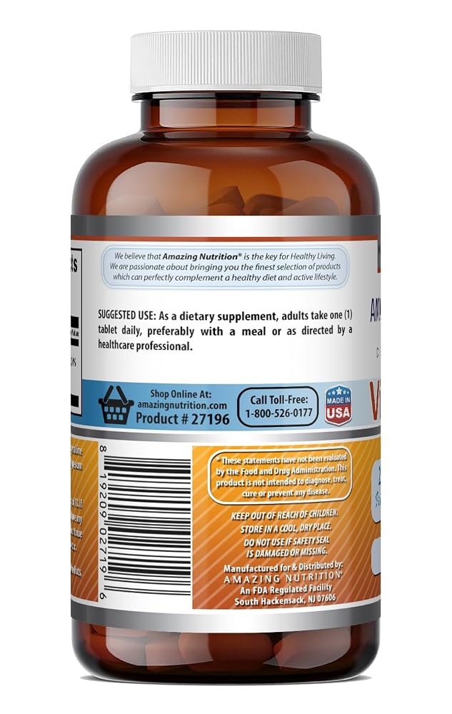 Amazing Nutrition Vitamin B6 Pyridoxine 200mg - 100 Tablets - image 5