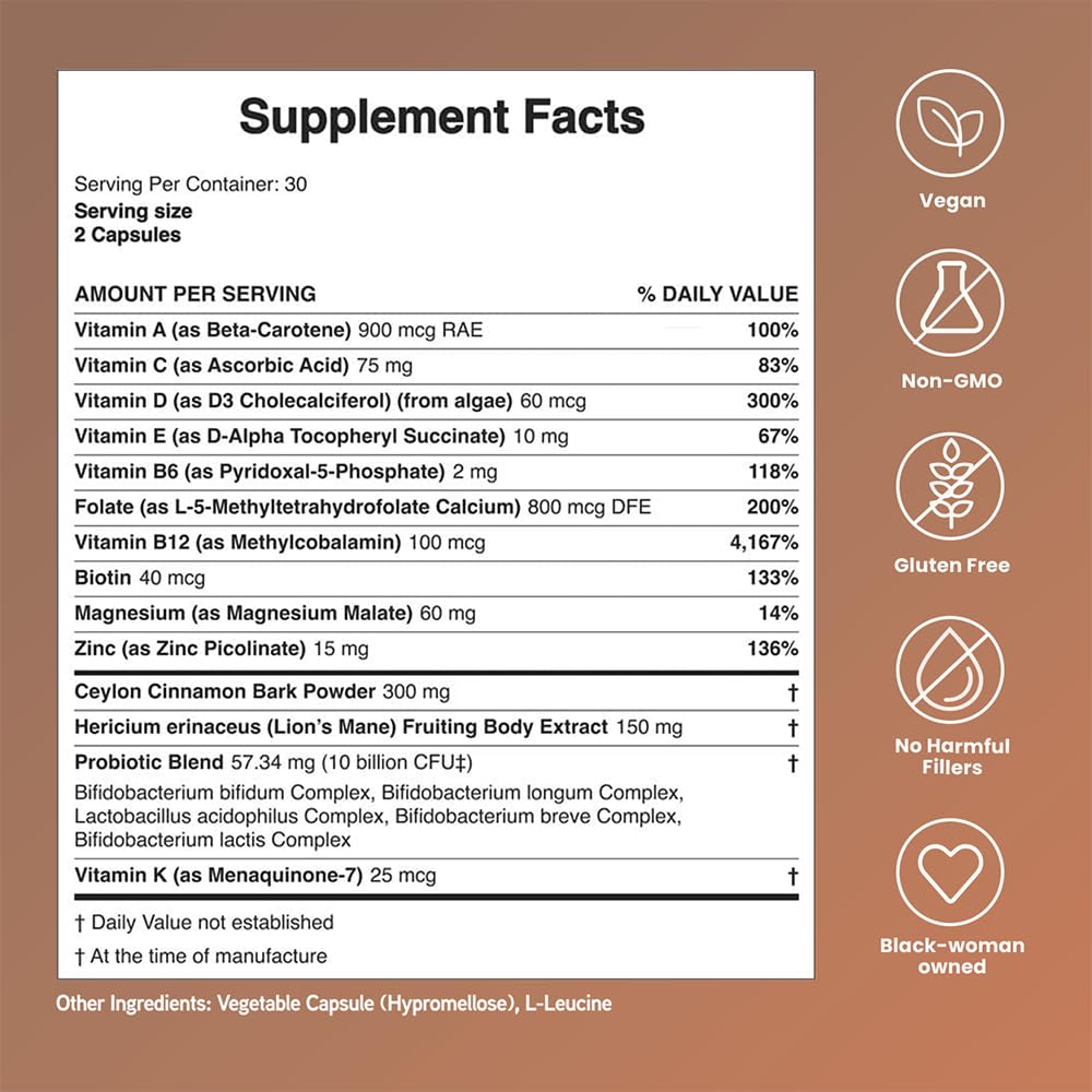 Mela Daily Essentials Multivitamin for Melanated Women - 60 Capsules - image 6
