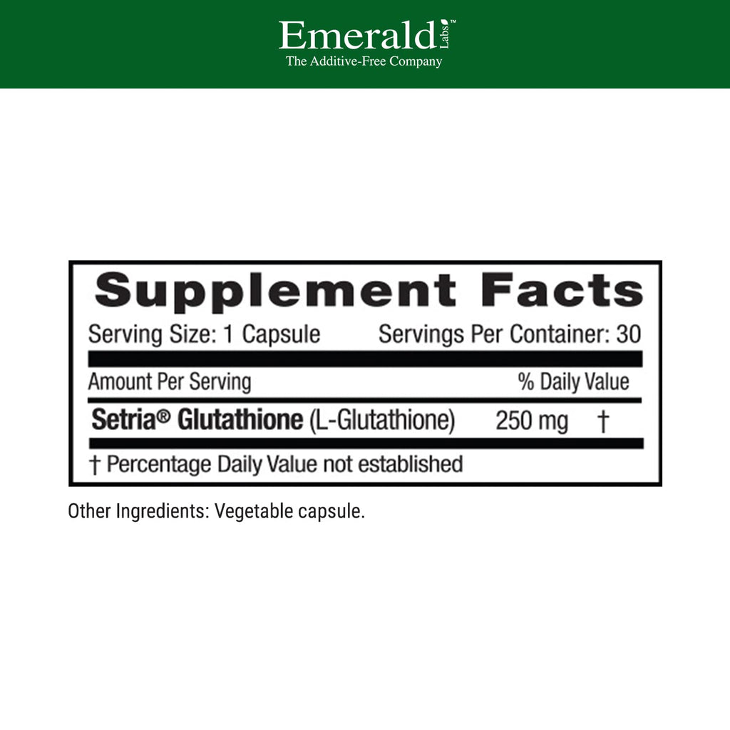 EMERALD LABS Setria L-Glutathione Immune Support - 30 Vegetable Capsules - image 2
