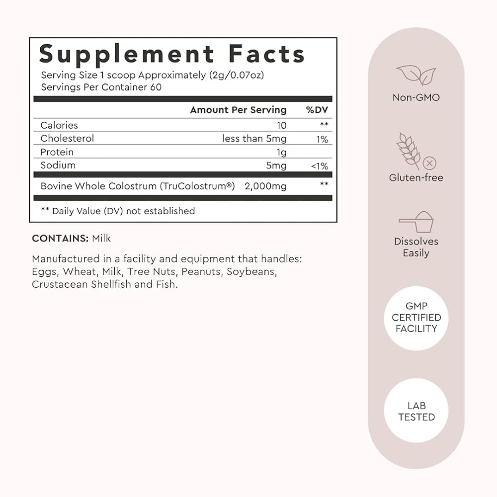 Alaya Naturals Bovine Colostrum Powder Immune Support - 4.23 oz - image 5