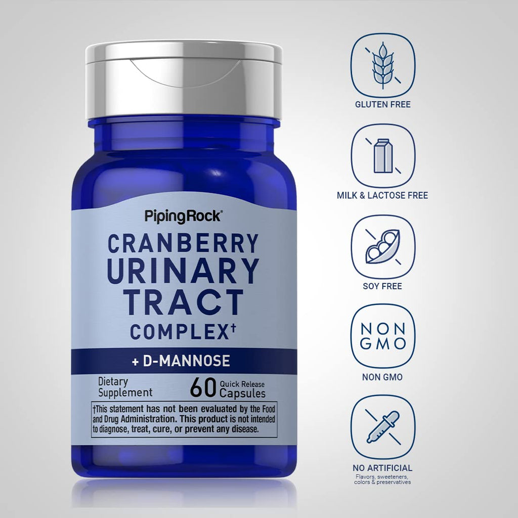 Piping Rock Cranberry Complex with D-Mannose & Probiotic - 60 Capsules - image 3