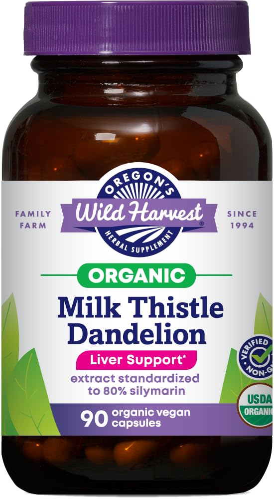 Oregon's Wild Harvest Milk Thistle Liver Support - 90 Capsules