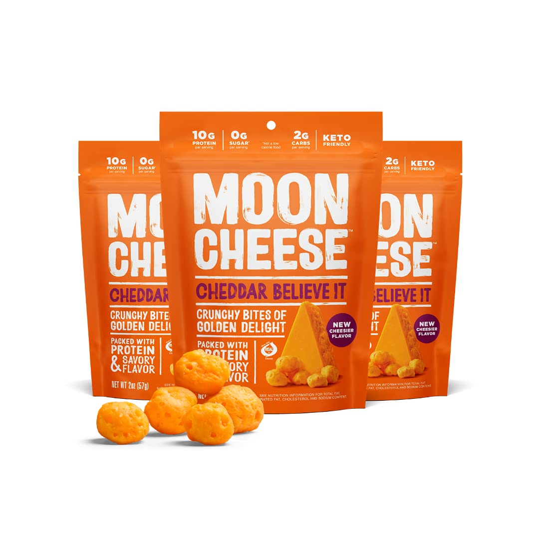 Moon Cheese Cheddar Believe It Cheese Bites - 3 Pack