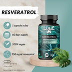 APOLLO'S HEGEMONY Resveratrol 400 mg - 60 Vegan Capsules - image 4