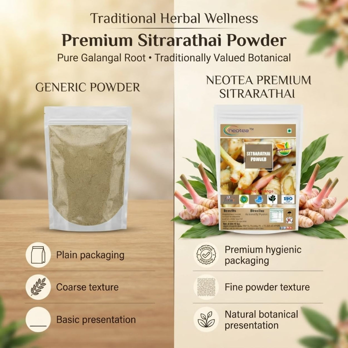 neotea Alpinia Officinarum Greater Galangal Root Powder - 300g - image 3