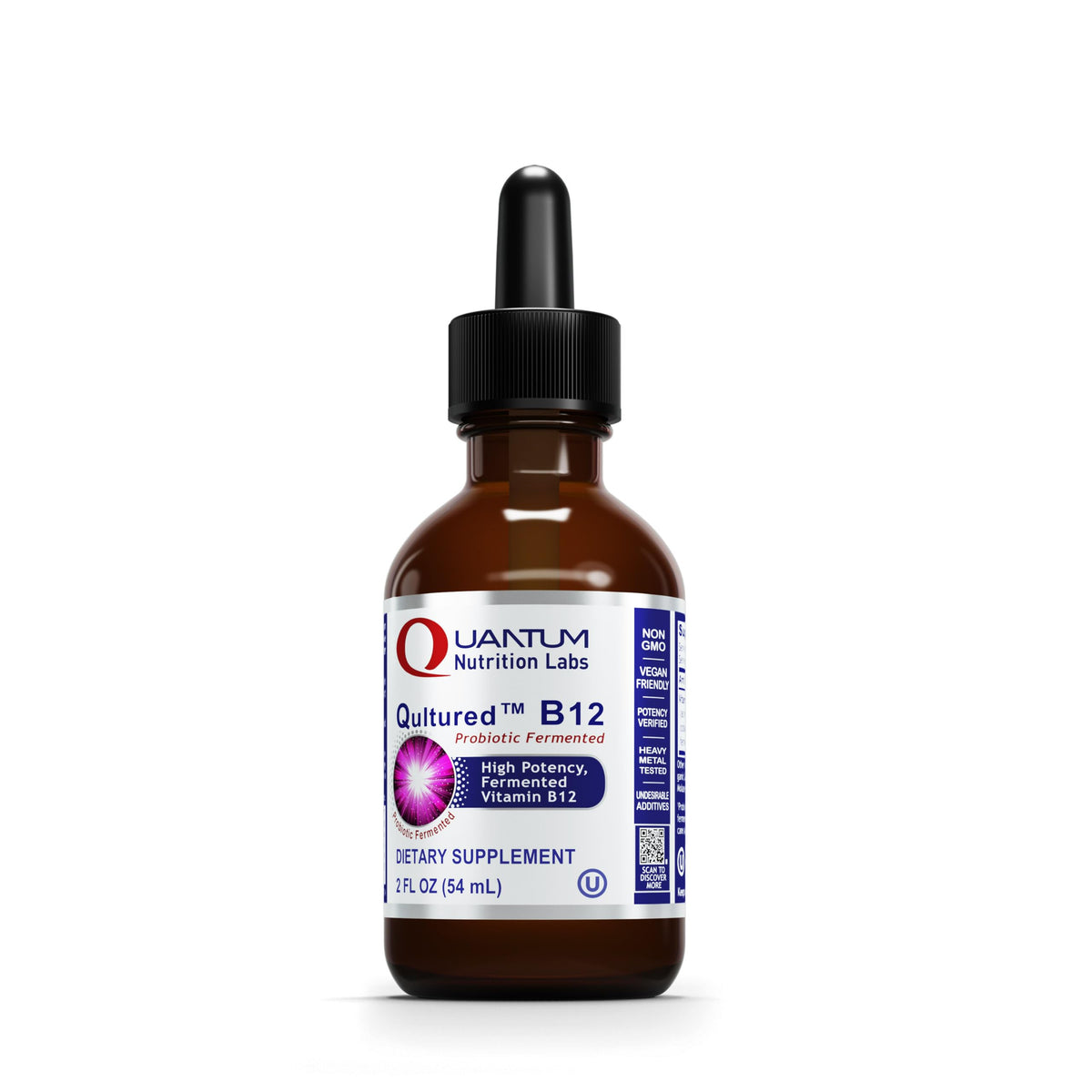 Quantum Nutrition Qultured Vitamin B12 Liquid Drops - 2 Fl Oz