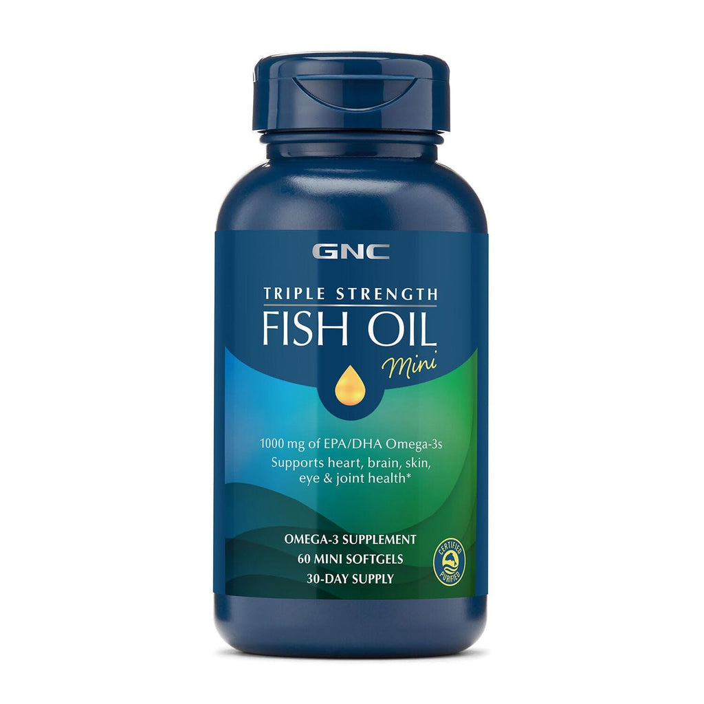 GNC Triple Strength Fish Oil Mini 1000mg EPA & DHA - 60 Softgels