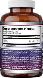 Amazing Formulas L-Tyrosine 500 mg Capsules