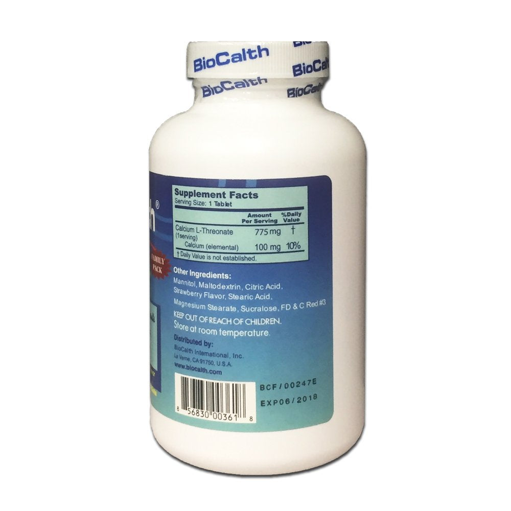 GANGAN BioCalth Chewable L-threonate Calcium Tablets, Strawberry - 540 Count - image 4