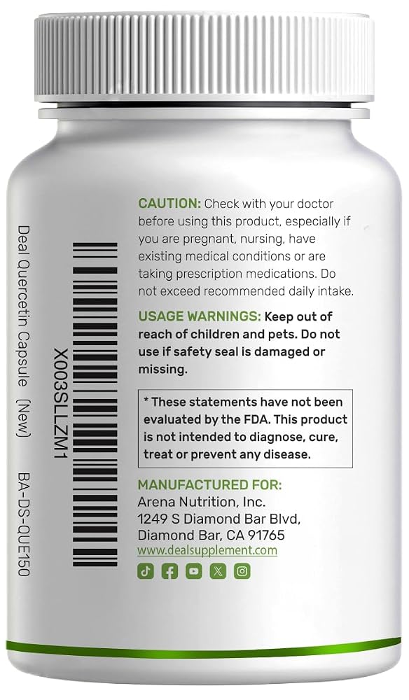 DEAL SUPPLEMENT Quercetin 1000mg Flavonoids - 300 Capsules - image 7