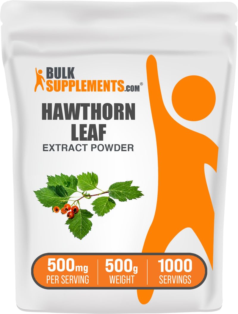 BulkSupplements.com Hawthorn Leaf Extract Powder, Herbal Supplement