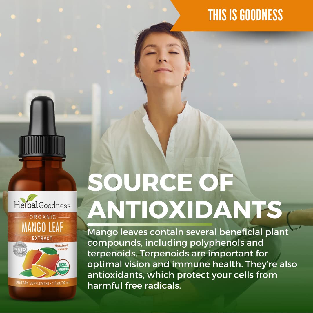 Herbal Goodness Organic Mango Leaf Extract Liquid - 1 fl oz - image 6