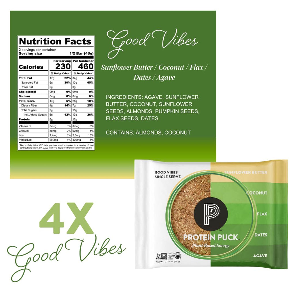 Protein Puck Plant Based Bars 16 Count 3.25 oz Full Size Parent