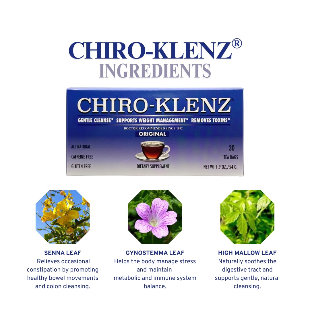 CHIRO-KLENZ Original Colon Cleanse Tea & Joint Freedom Tea - 60 Tea Bags - image 3