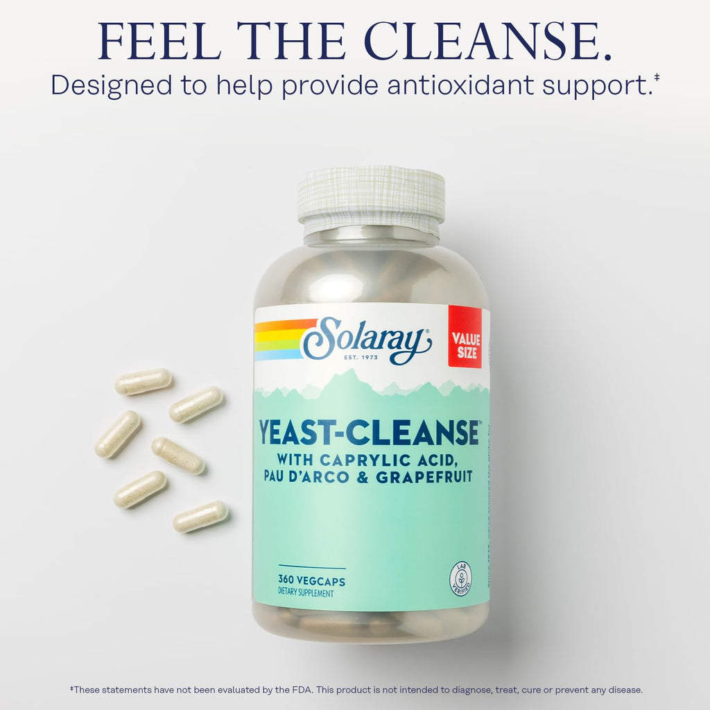 SOLARAY Yeast Cleanse Antioxidant Support - 360 Vegetarian Capsules - image 3