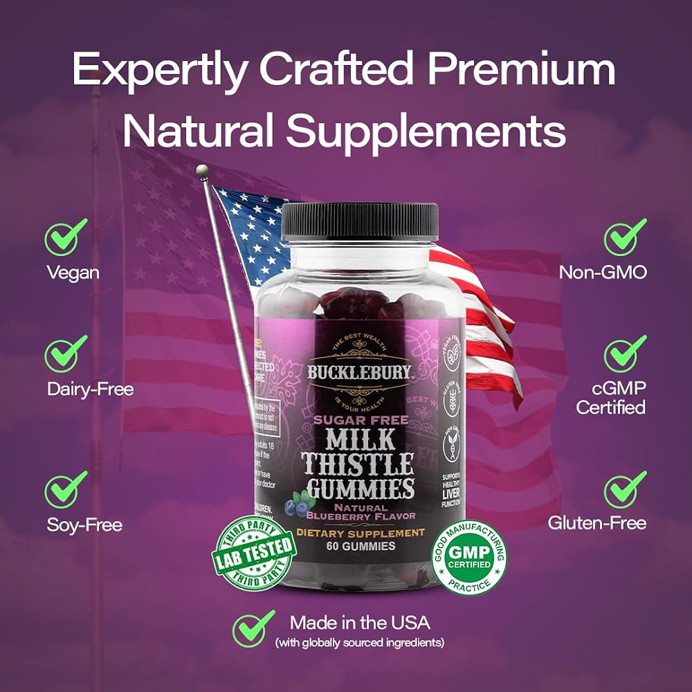 Bucklebury Sugar-Free Milk Thistle Gummies 1000mg - 60 Count - image 6