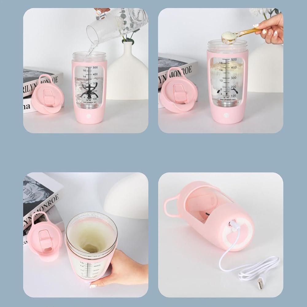 Nuytghr Protein Shake Mixer Mixer Cup Shaker Cups USB Rechargeable