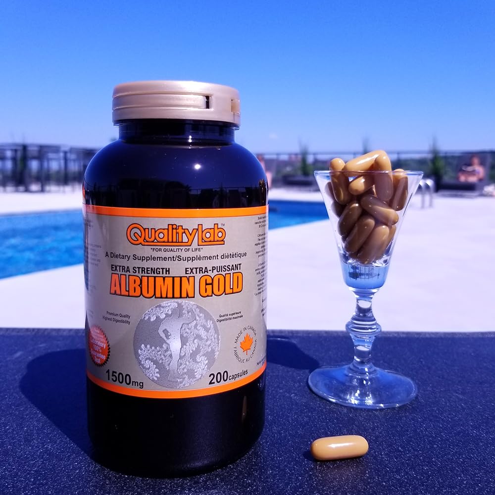Qualitylab Albumin Gold 1500 mg - 200 Capsules - image 4