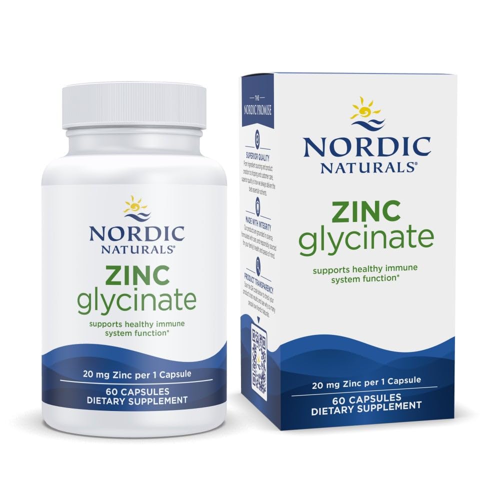 Nordic Naturals Zinc Glycinate 20mg - 60 Capsules