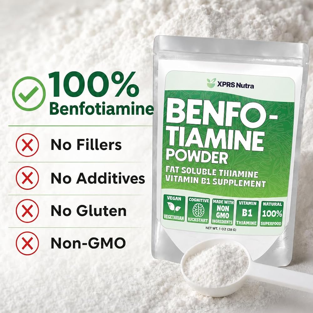 XPRS Nutra Benfotiamine Powder Vitamin B1 - 1 Ounce - image 4