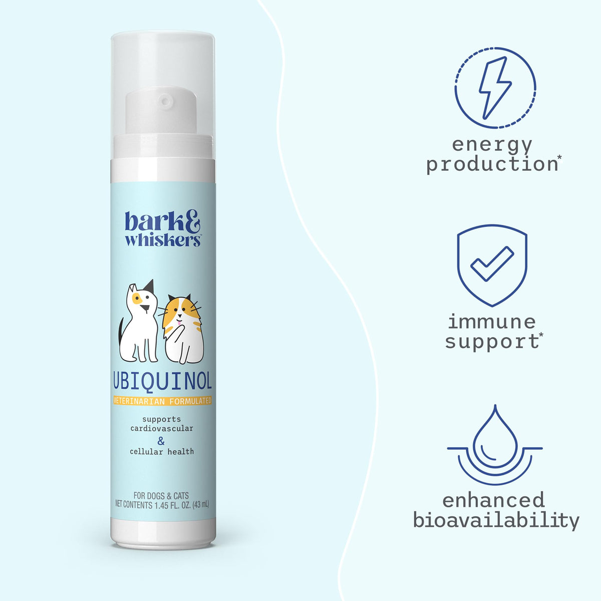 Dr. Mercola Bark & Whiskers Ubiquinol Liquid for Dogs & Cats - 1.45 oz - image 3