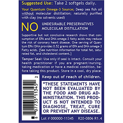 Quantum Nutrition Labs EPA DHA Fish Oil - 90 Softgels - image 4