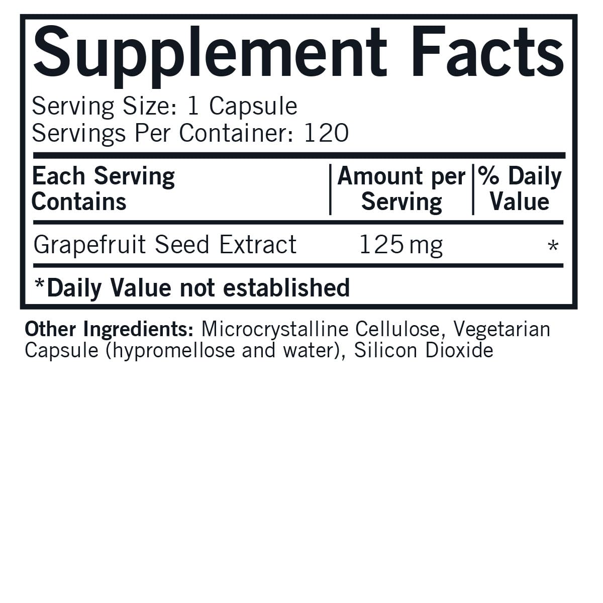 Kirkman Grapefruit Seed Extract 125 mg - 120 Capsules - image 2