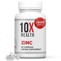 10X Health Zinc 30mg Immune Support - 60 Capsules