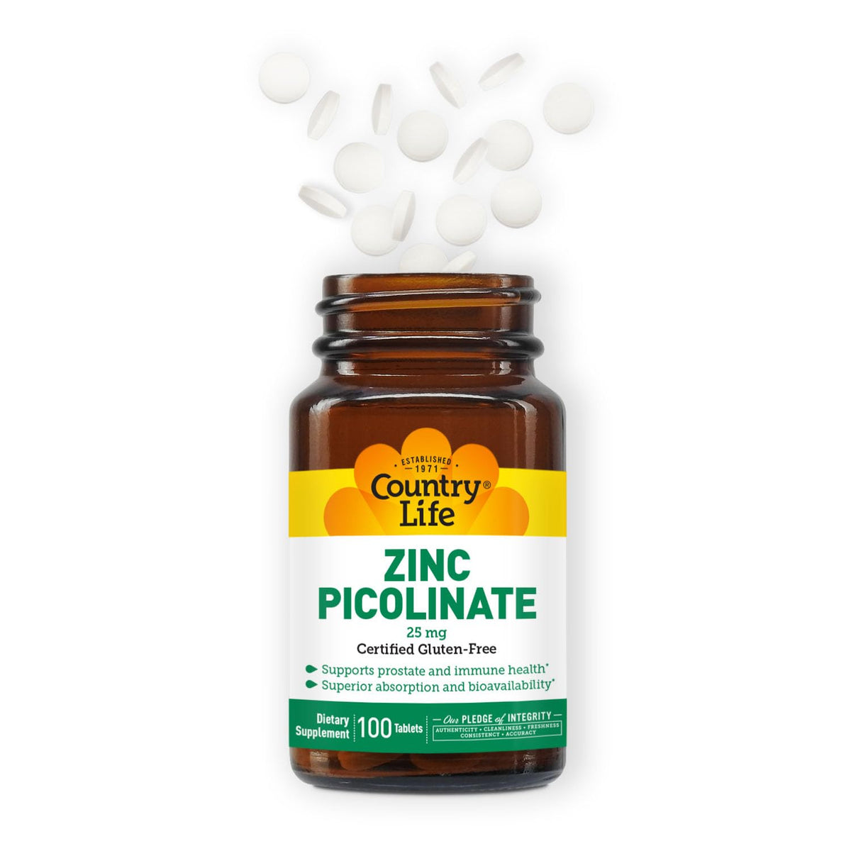 Country Life Zinc Picolinate 25 mg - 100 Tablets - image 6