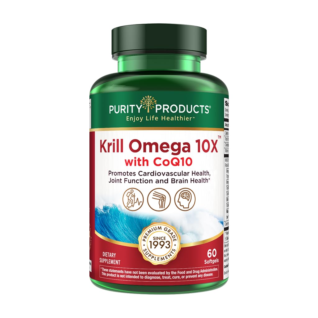 Purity Products Krill Omega 10X EPA & DHA with CoQ10 - 60 Softgels