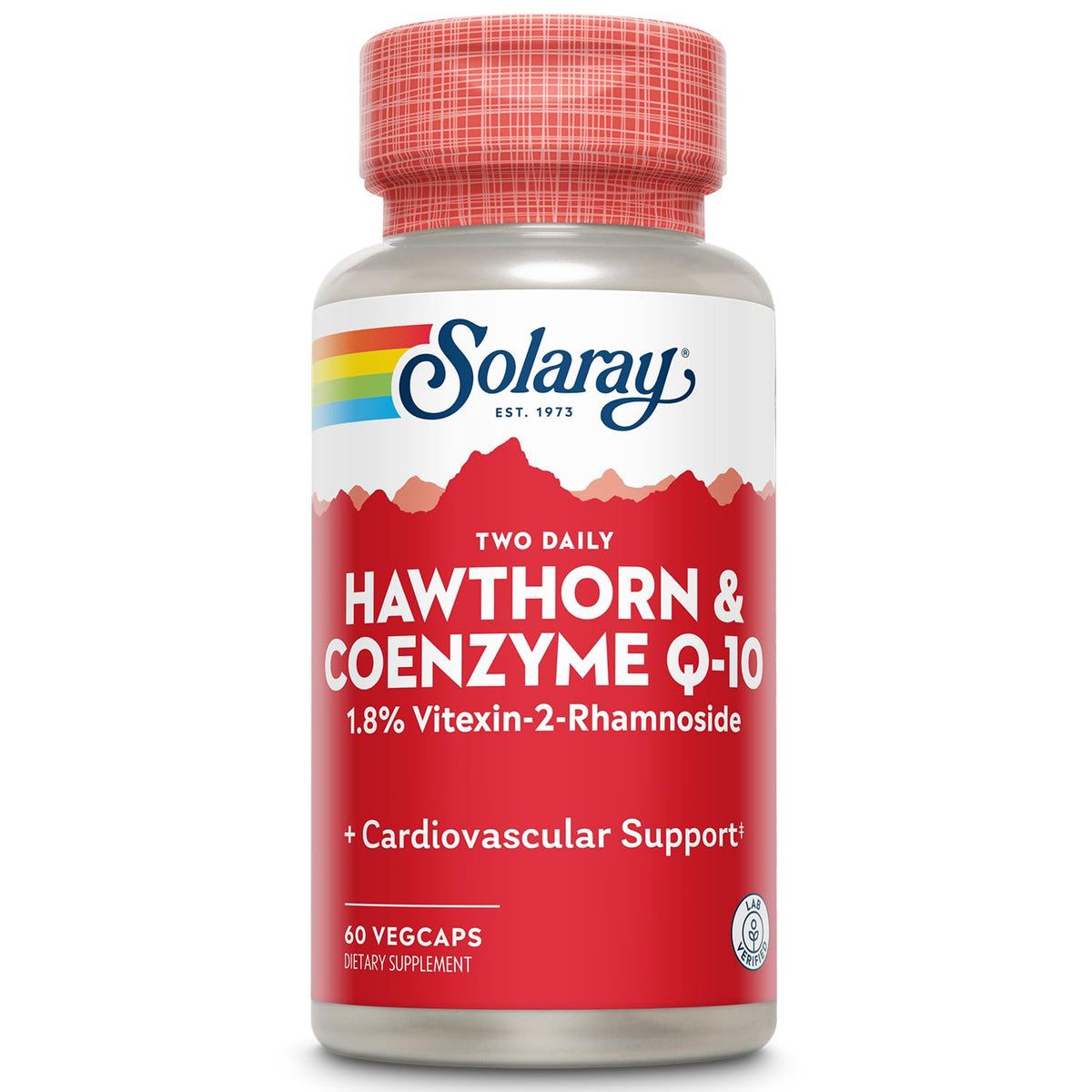 SOLARAY Hawthorn & CoQ10 Cardiovascular Support - 60 Vegetarian Capsules