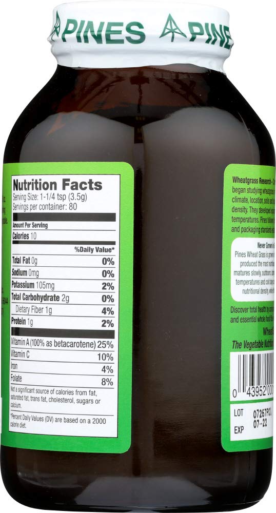 Pines Wheat Grass Powder - 10 oz (3-Pack) - image 3