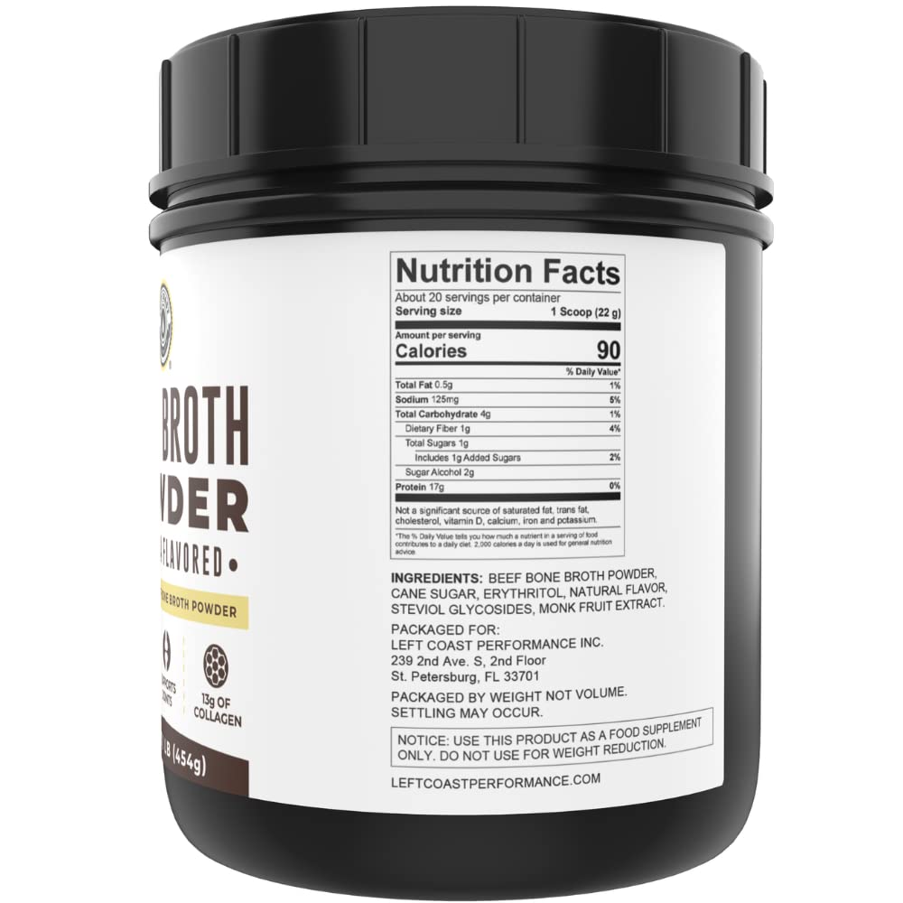 Left Coast Performance Bone Broth Powder