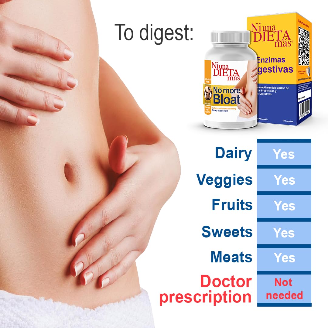 Ni una dieta más Digestive Enzymes for Multiple Foods - 60 Capsules - image 5