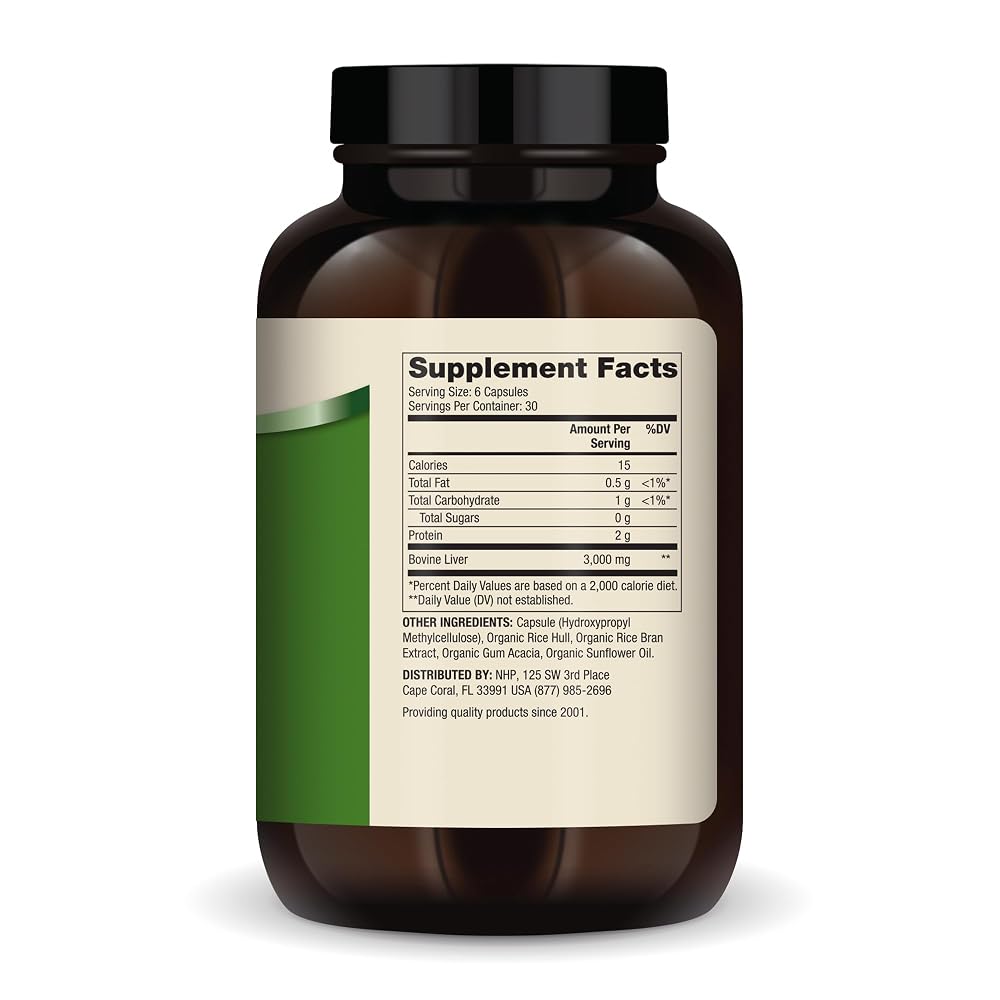 Dr. Mercola Grass Fed Beef Liver 3000 mg - 180 Capsules - image 2