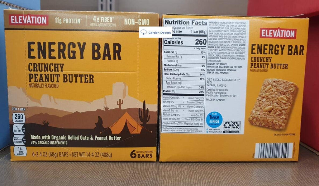 Elevation by Millville Energy Bar Crunchy Peanut Butter - 2 Bars - image 2