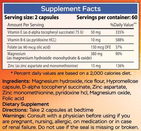 MgSport ZMA Supplement - 120 Capsules - image 6